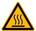  Warnschilder Warnung vor heißer Oberfläche 