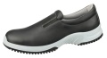  6741 Damen-Herren Berufsschuh-Slipper, Mikrofaser schwarz 