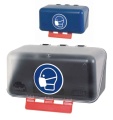  SECU-BOX Mini transparent oder blau für einen Atemschutz 